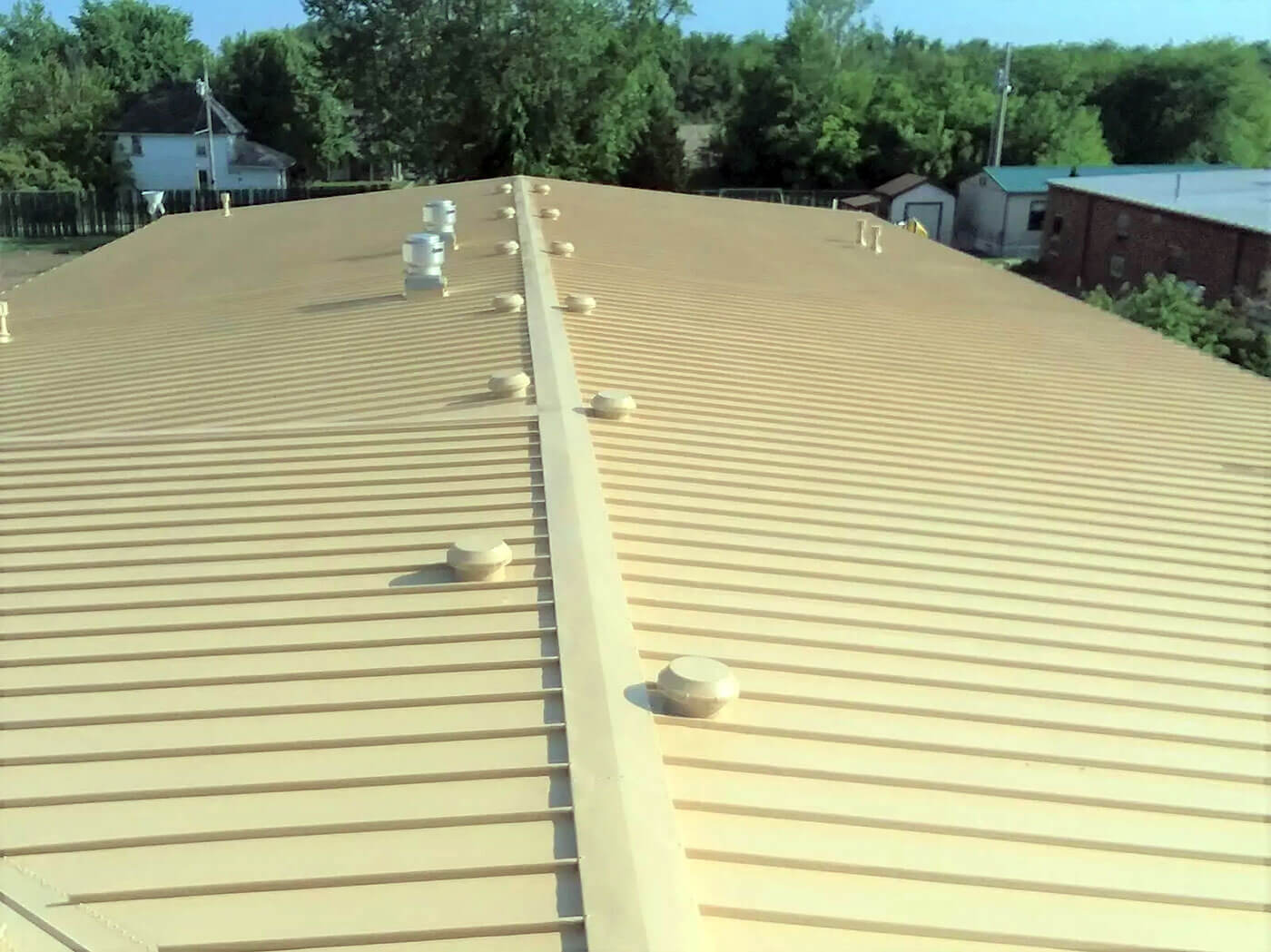 Polyurea-coated commercial metal roof system — project 2