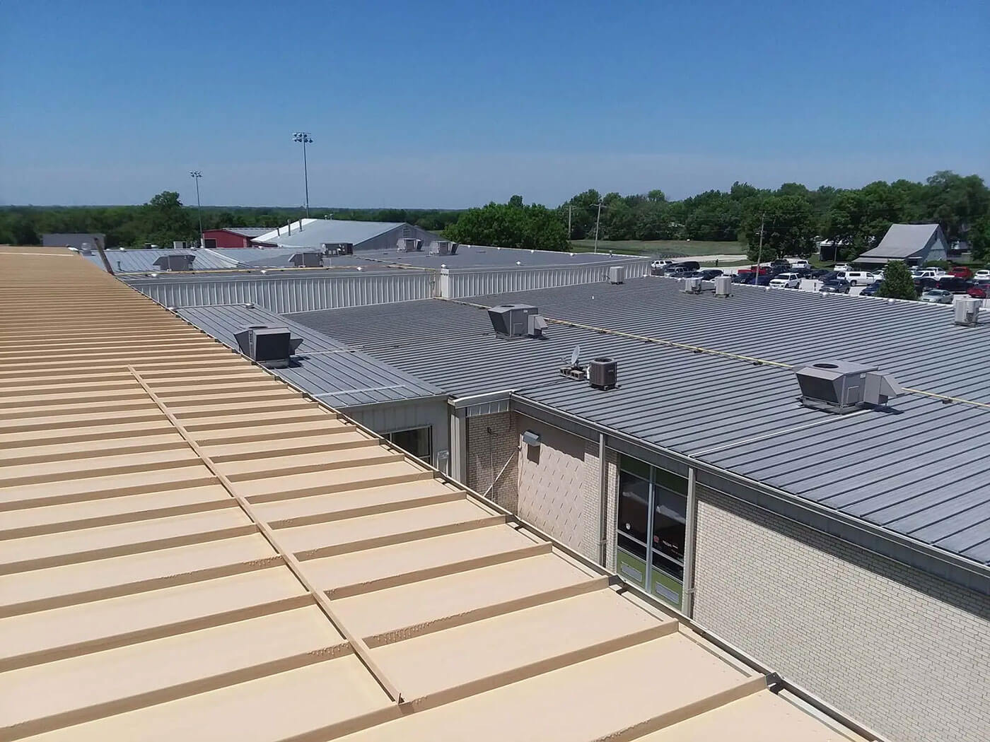 Polyurea-coated commercial metal roof system — project 3