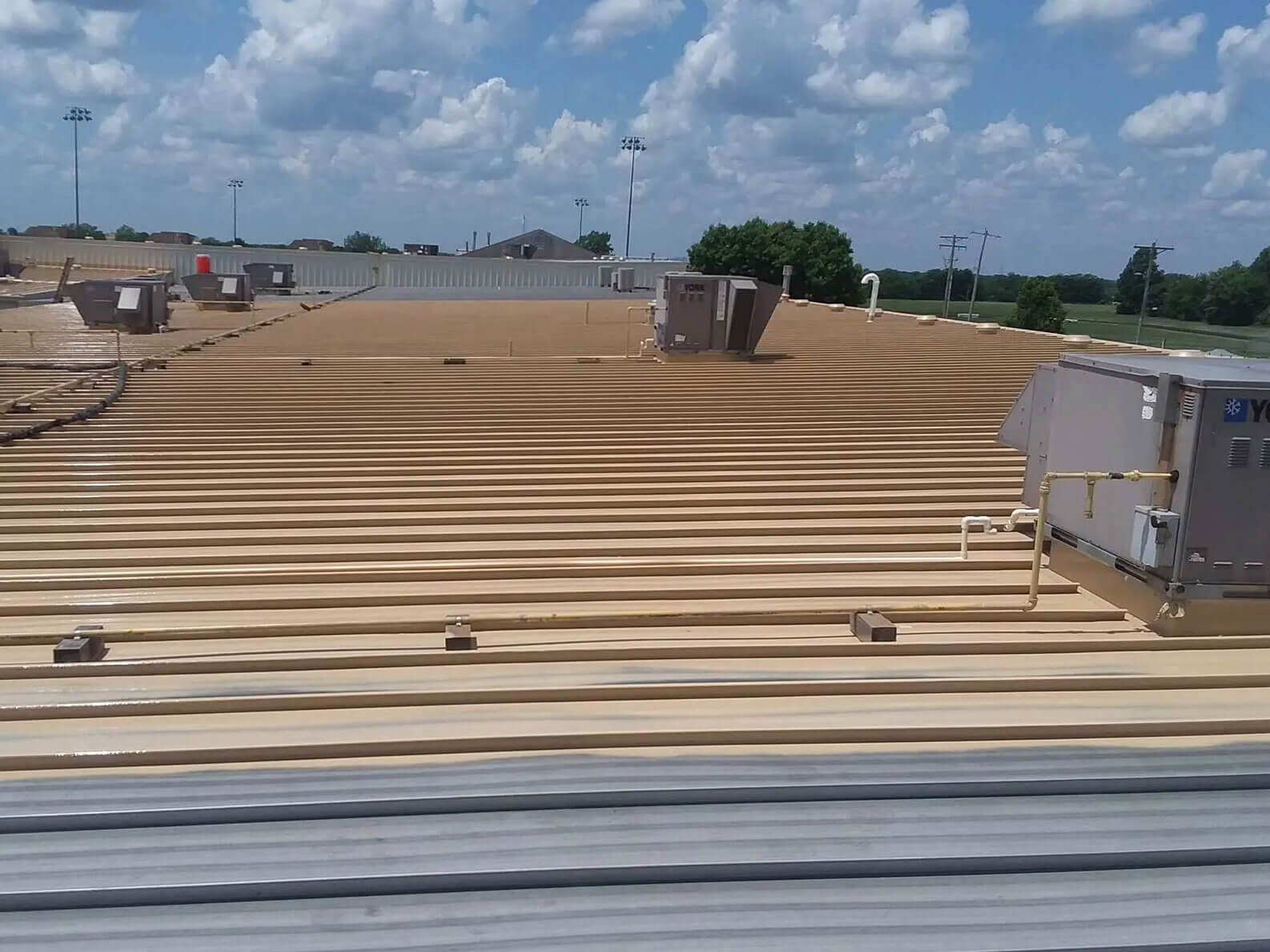 Polyurea-coated commercial metal roof system — project 5